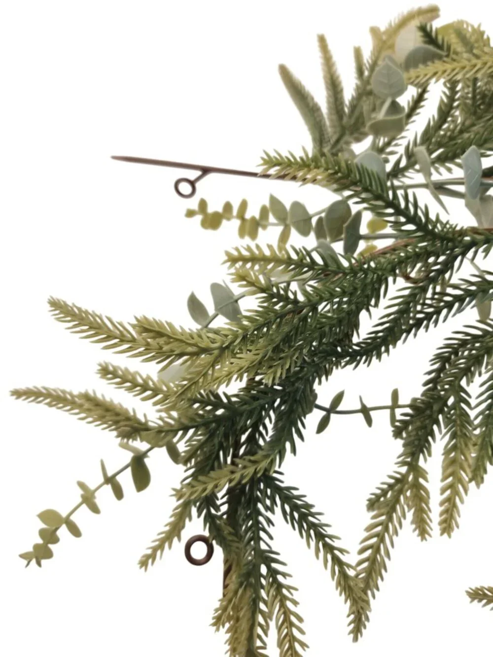 Norfolk Pine Garland, Eucalyptus Garland, Faux Christmas Garland, Mantel Garland